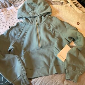 NWT Lululemon Scuba Oversized Half-Zip Hoodie, XS/S, Crater Blue/Gold
